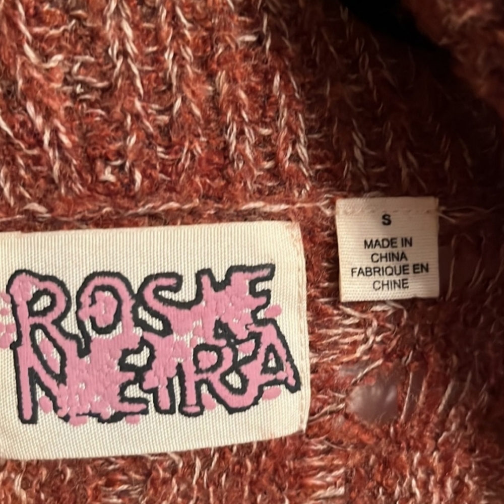 Anthropologie Rosie Neira All Days Wool Crochet Cardigan M Sweater Romantic Deli - Picture 4 of 9